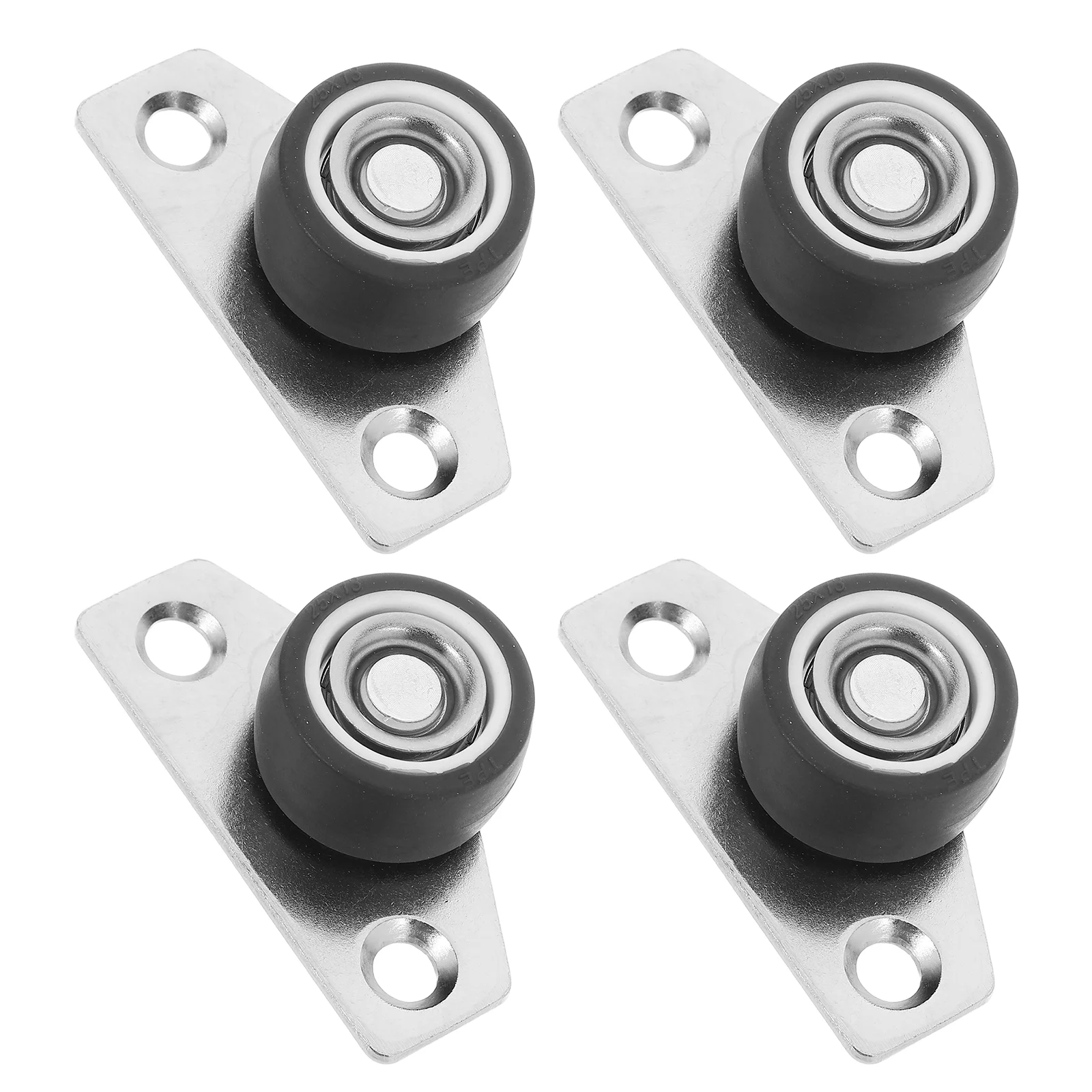 

4 Sets Directional Casters Furniture Trays DIY Wooden Drawers Silent Swivel Mini Wheels Appliance Low Profile for Side Mount