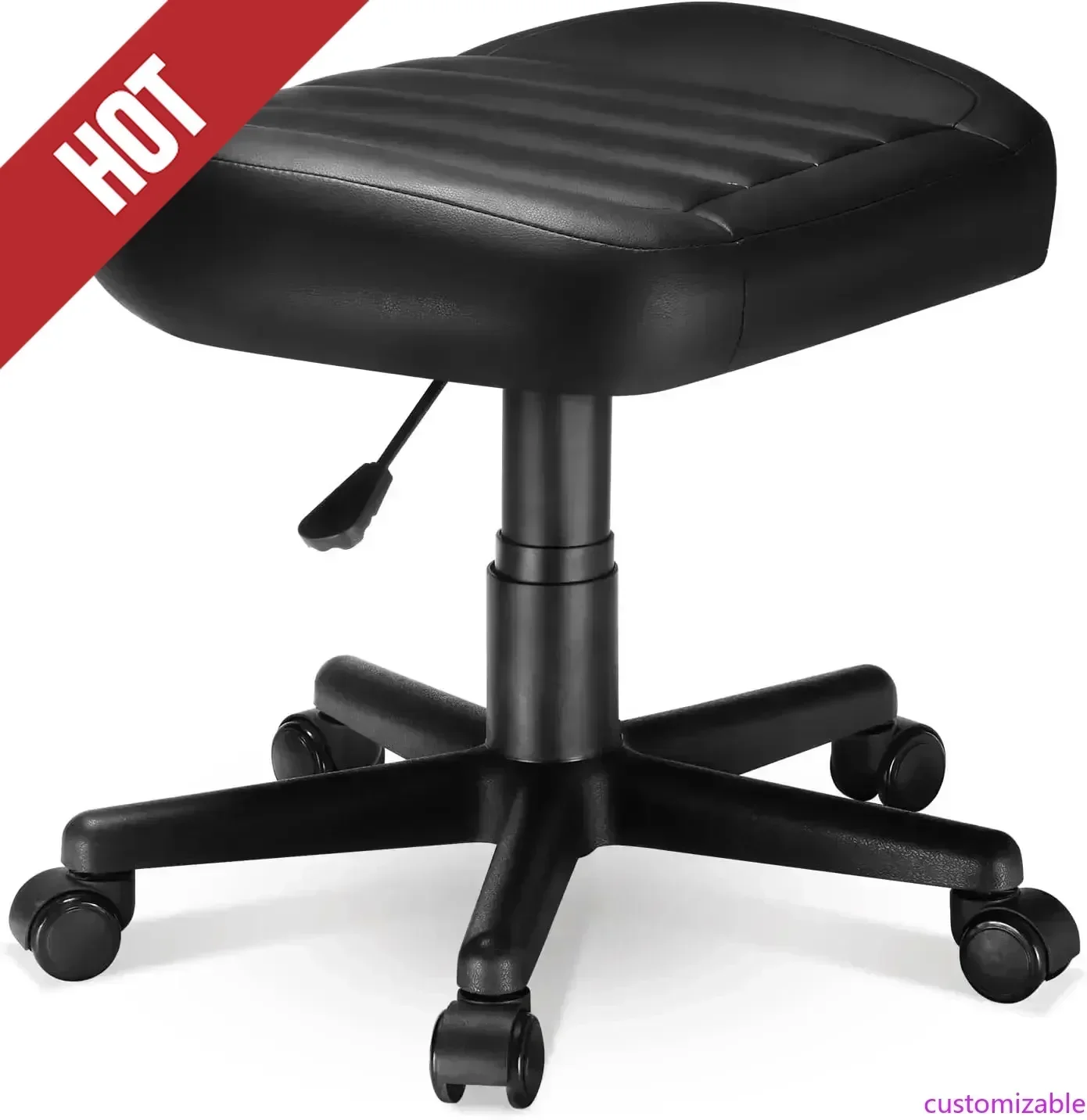 Customizable Multi-Use Stool,Gaming Foot Stool,Height Adjustable Swivel Rolling Stool Chair W Wheels,Ottoman Footrest Simple Mee