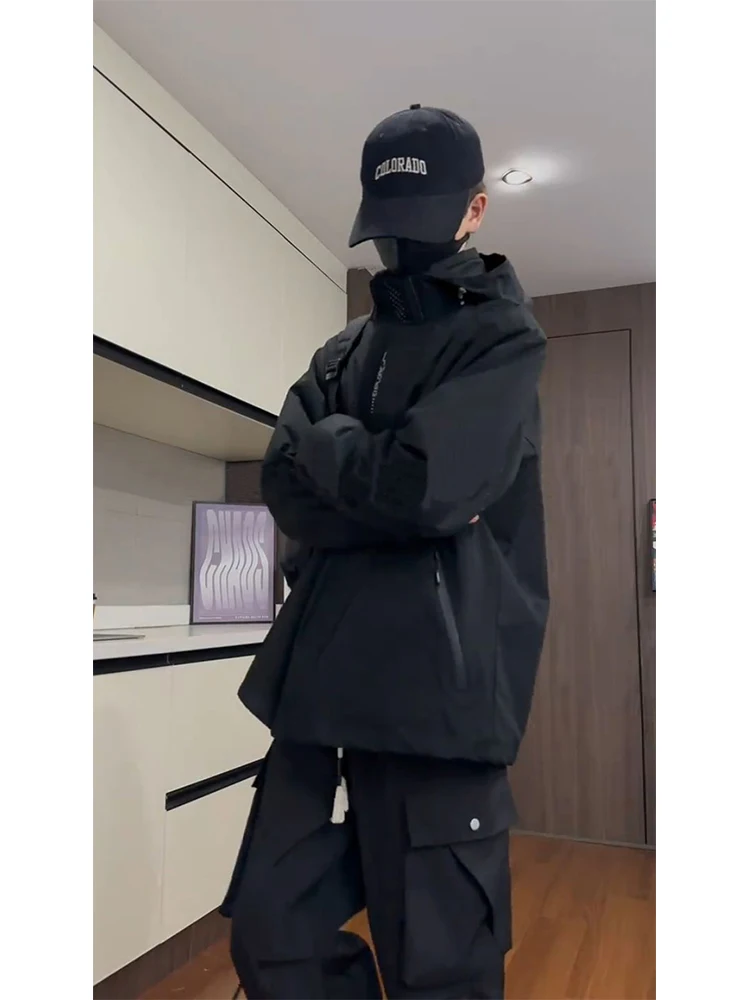 

Men's Tee-in-One Heavy-Du Skiing Climbing Jaet Waterproof Outdoor Soft ell Sportswear Loose Fit Long Sve Zipper Cl...