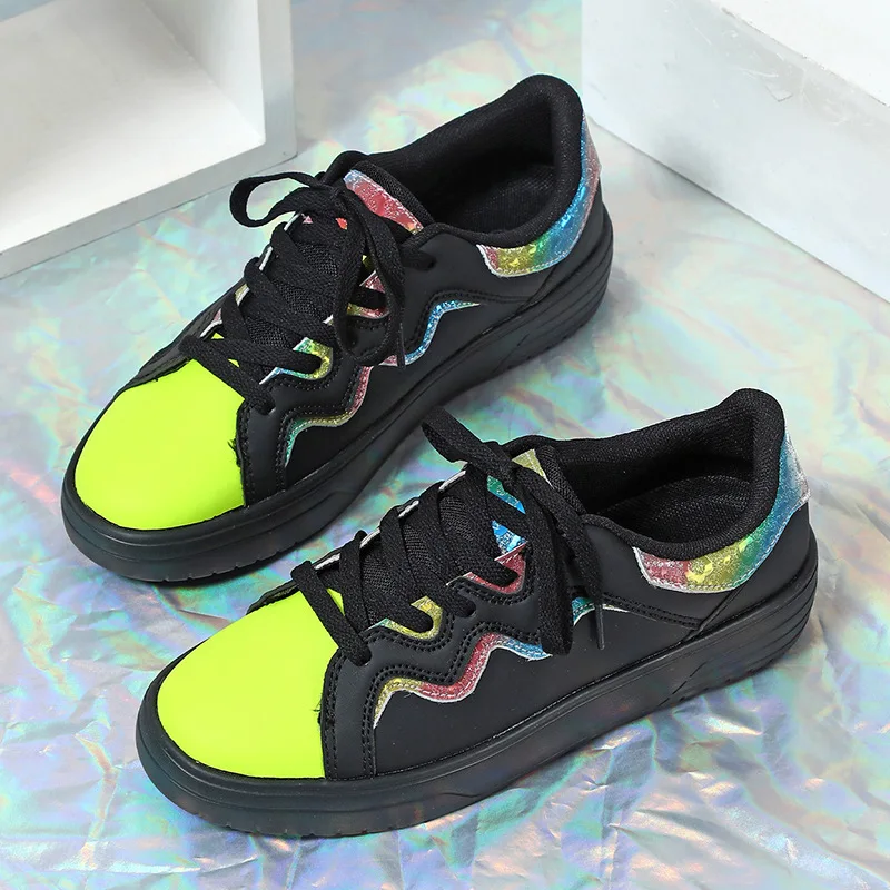 Trend New Thick Sole Fashion Board Shoes Lace-up Casual Sports Shoes Soft Sole Comfortable Outdoor Couple Shoes image 5