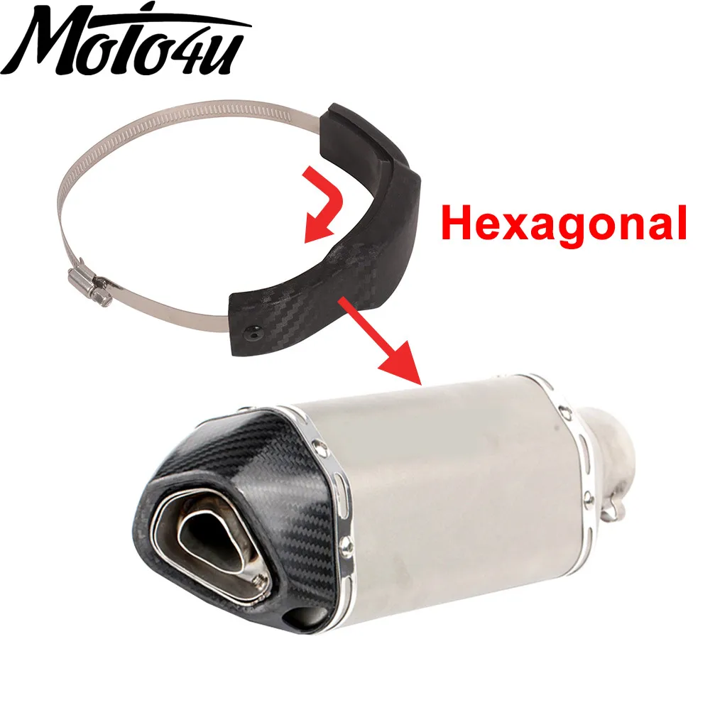 Universal Motorcycle Parts 100-140mm Hexagon Exhaust Protection Ring Decoration Ring