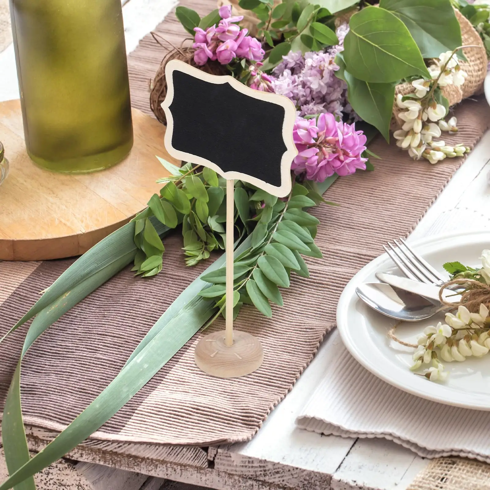 15pcs Mini Blackboard Signs Wedding Table Number Holder Rustic Decoration Small Chalkboard Message Boards Wooden Frame