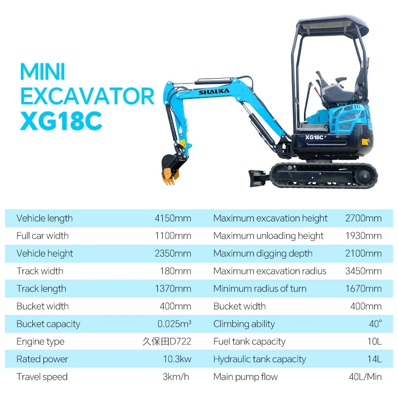 حار بيع حفارة صغيرة 1 طن 1.2 طن مخصص محرك كوبوتا 1.5 طن 1.8 طن حفارة مجنزرة EURO 5 EPA محرك حفارة