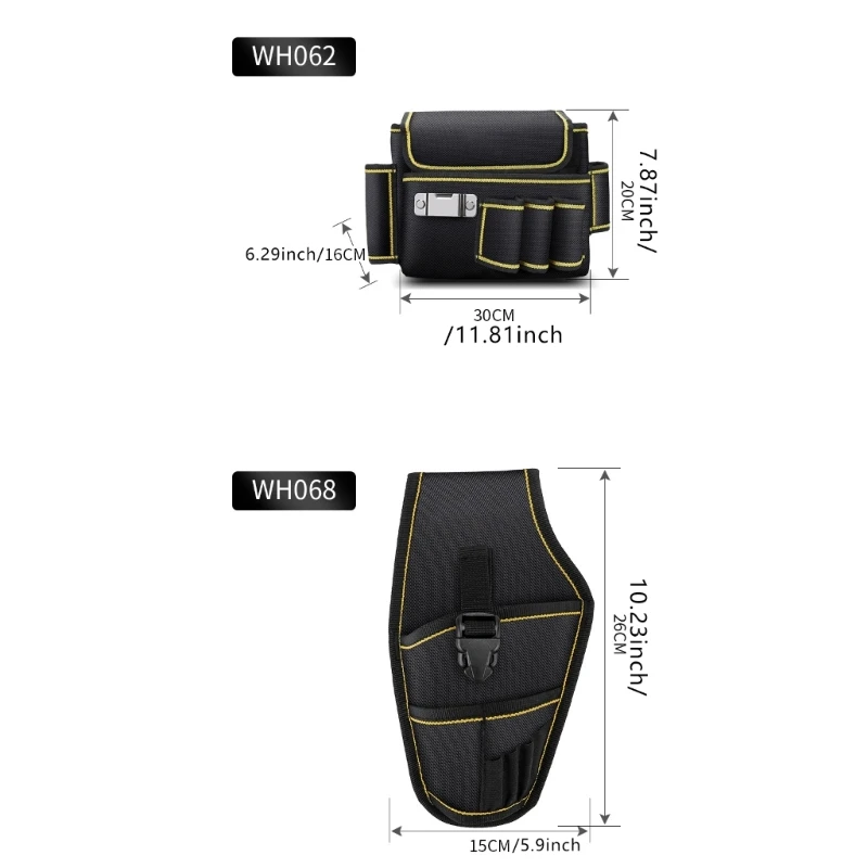 Oxford Fabric Tool Belt Bag with Multi Waist for Easy Organization and Storage Of Various Tools