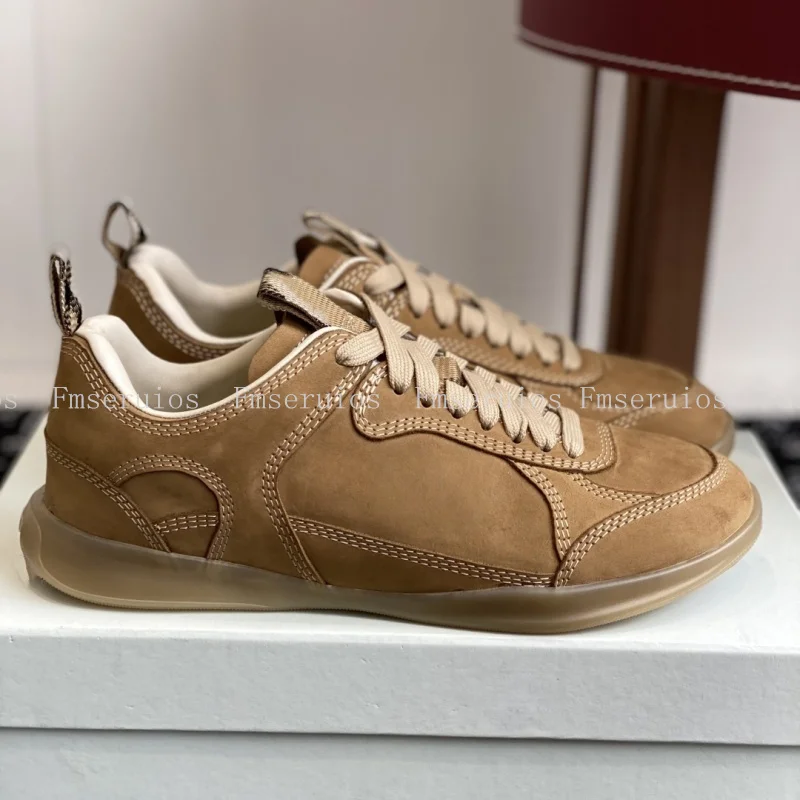 

Мужская повседневная обувь из натуральной кожи с круглым носком на плоской подошве со шнуровкой, удобные лаконичные модные кроссовки высшего качества, повседневная прогулочная обувь