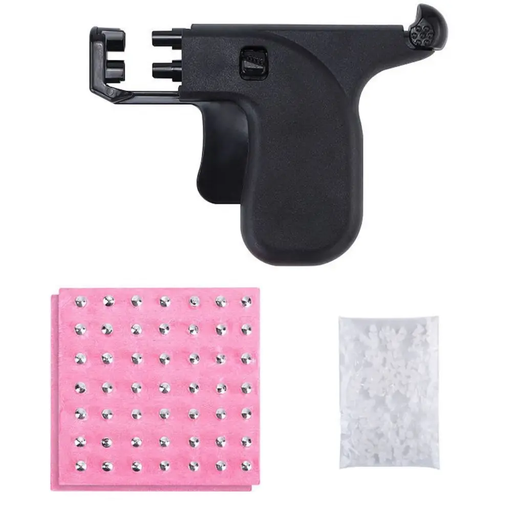 98pcs/set Durable Body Piercing Ear Piercing Gun Tool Set Ear Nose Navel Steel Ear Studs Marker Pen Safety Beauty Tool Ear
