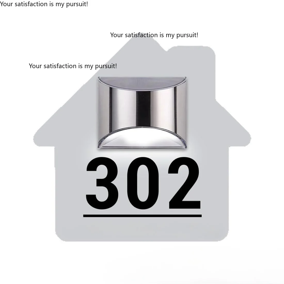 for Solar lit house number sign, acrylic & metal, carved hollow, 3D letter printing