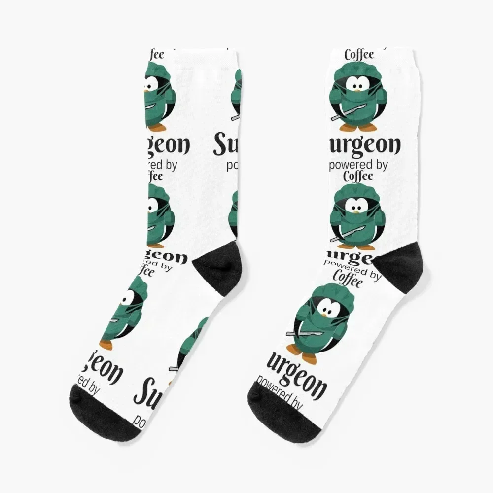 Surgeon, Powered By Coffee Socks Christmas kawaii Lots Socks Men's Women's