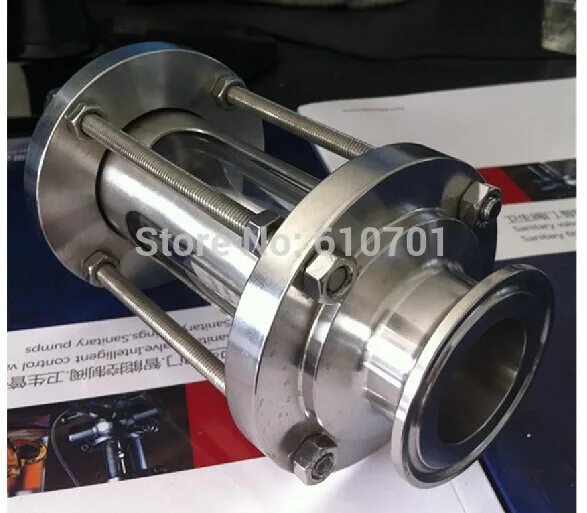 3/4 "19 MM กระแสเงินสดสุขาภิบาล Sight Glass Tri CLAMP Type สแตนเลส SS304 ใหม่ Ferrule OD 50.5 มม.