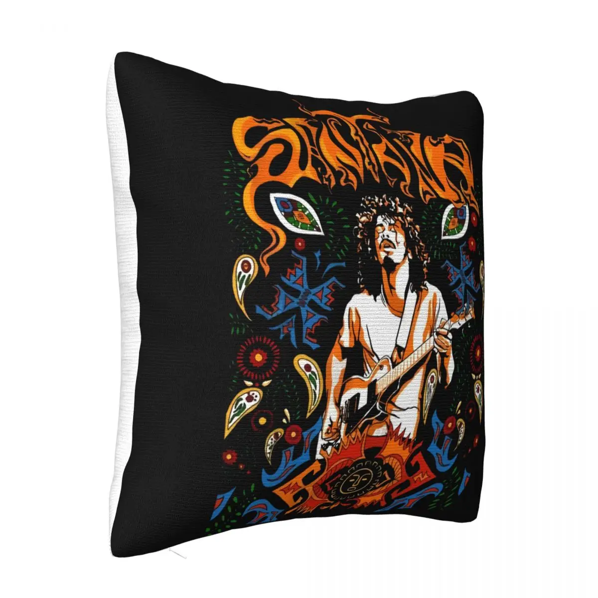 Carlos Santana Art Work Rock Band Jazz Music Pioneer - T- Black Designing Interested Holiday Spring Pillow Case