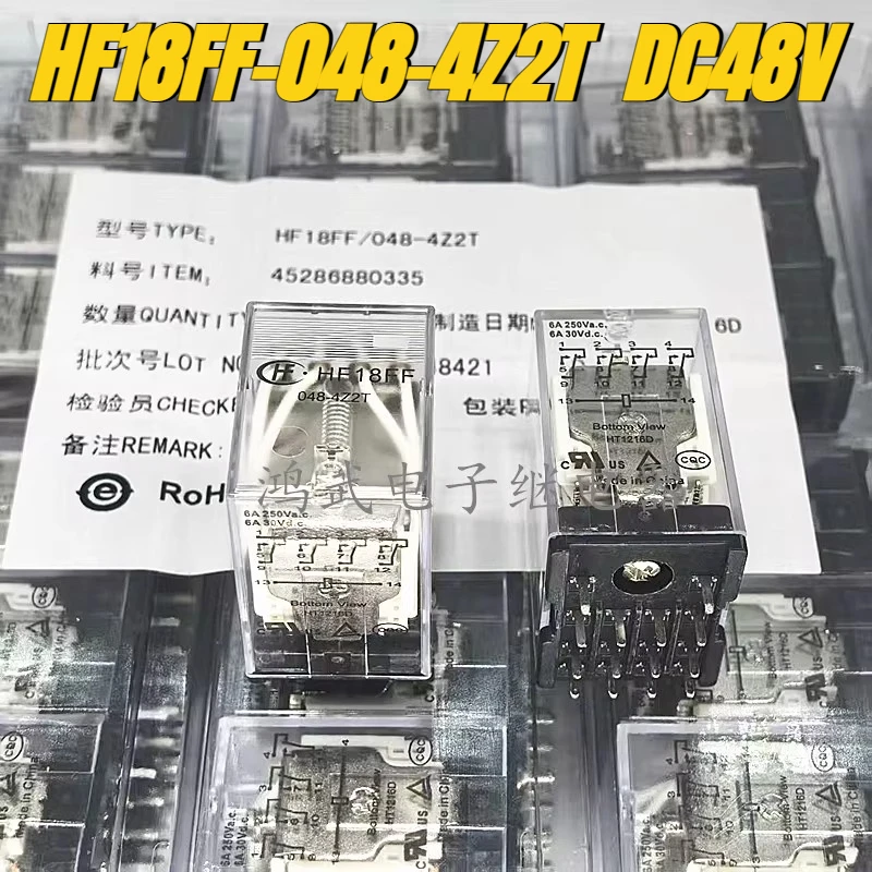 

（Brand New）1pcs/lot 100% original genuine relay:HF18FF-048-4Z2T DC48V 6A 14pins