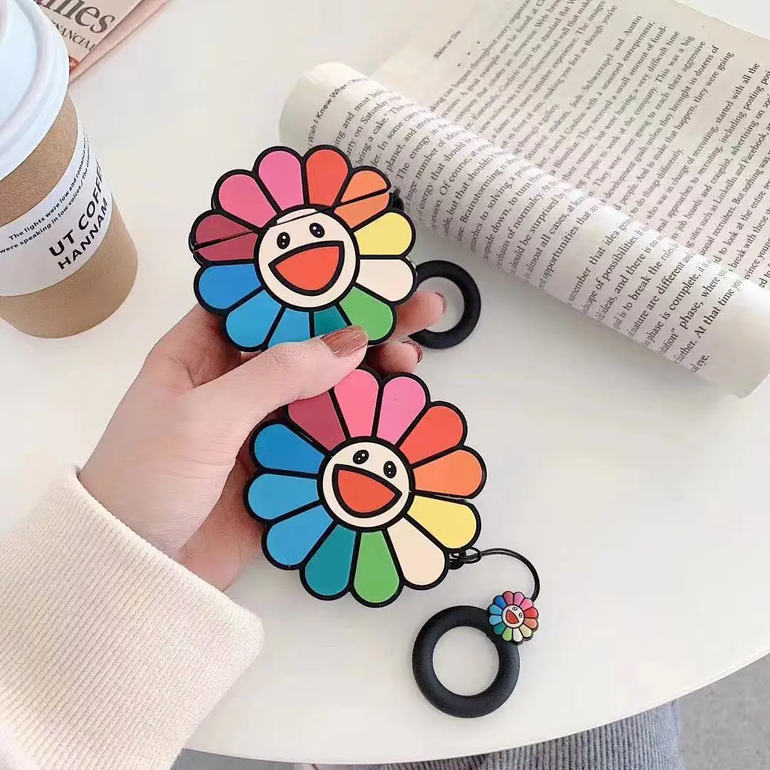 

Cute 3D Cartoon Smiling Face Sunflower Case For Airpods Pro 2 Case,Protective Bluetooth Earphone Cover For Airpod Pro Case Funda