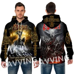 SAXON BAND 3D Printed Clothes Streetwear Men Hoodies Sweatshirt Fashion Hooded Long Sleeve Pullover Tops