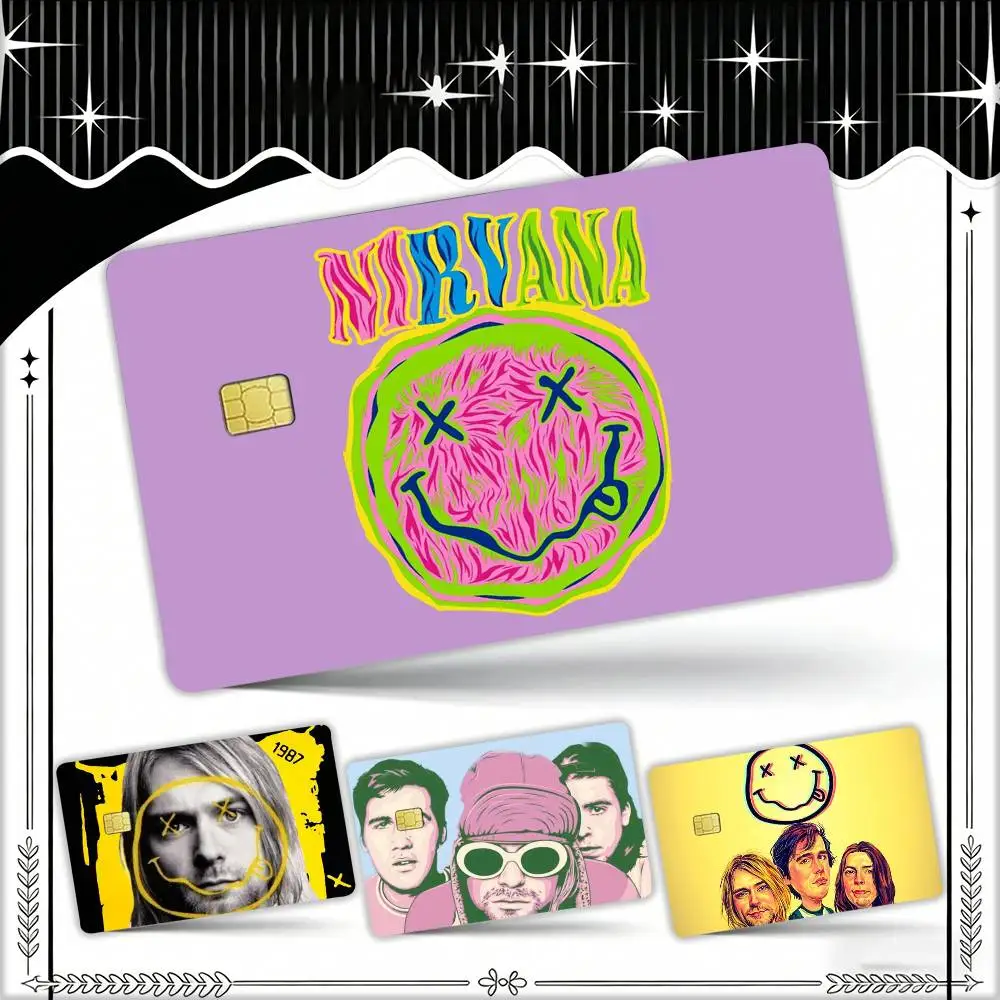 

Nirvana Rock B-Band Waterproof Film Skin Cover Credit Card Stickers Debit Front Bank Bus Pass