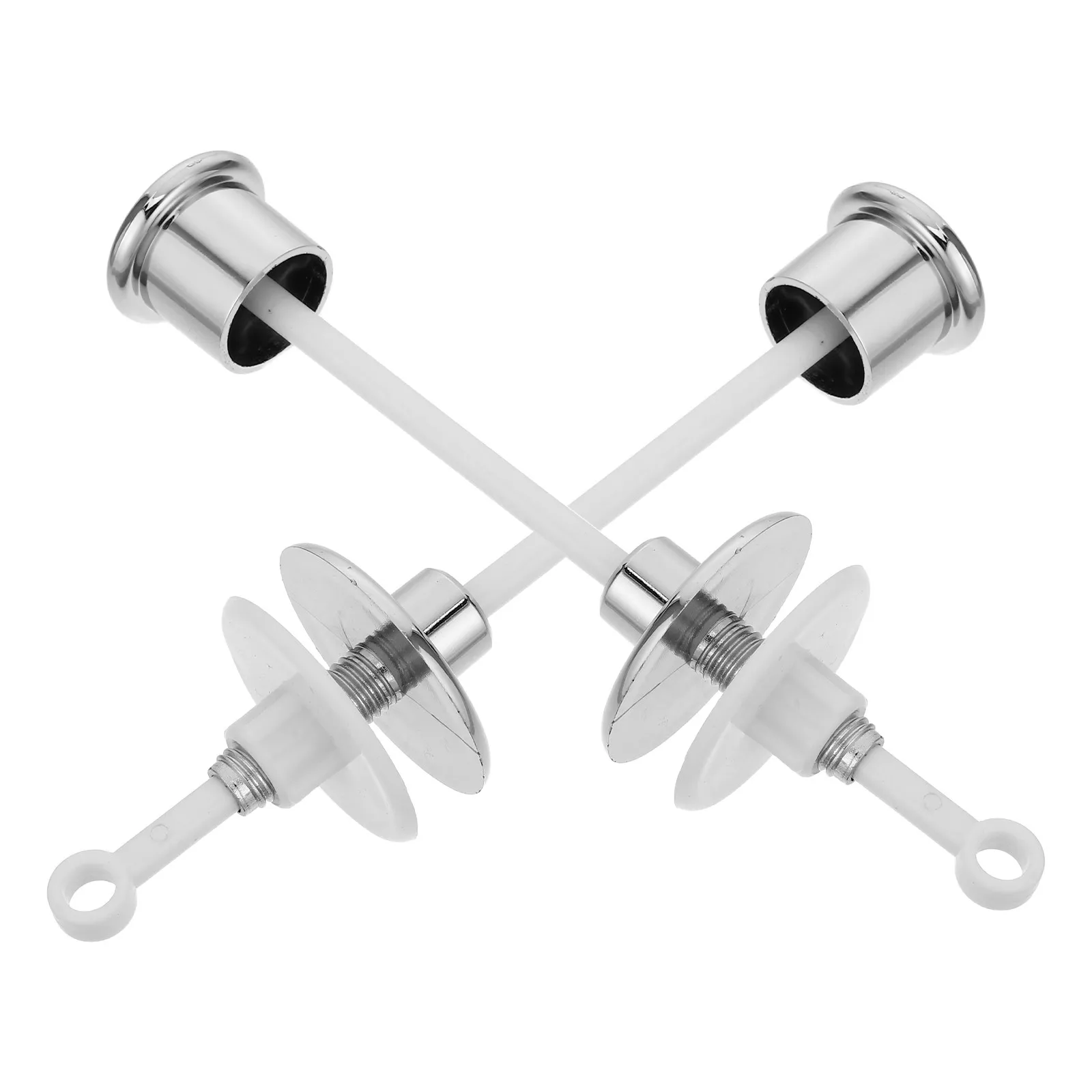 

2Pcs Toilet Flush Lever Replacement Vintage Style Metal Push Button for Bathroom Easy Install Toilet Flush Pull Button