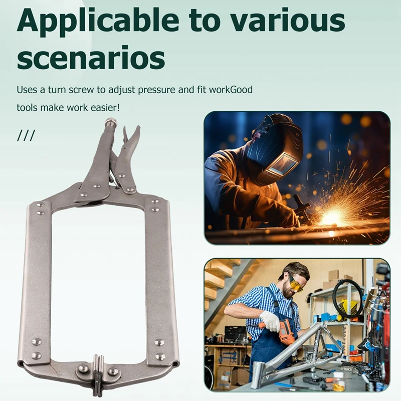 TOP C Type Fixture Metal Face Clamp Welded Steel Clip Jaw Locking Welding Pliers Woodworking Tenon Positioning Tool