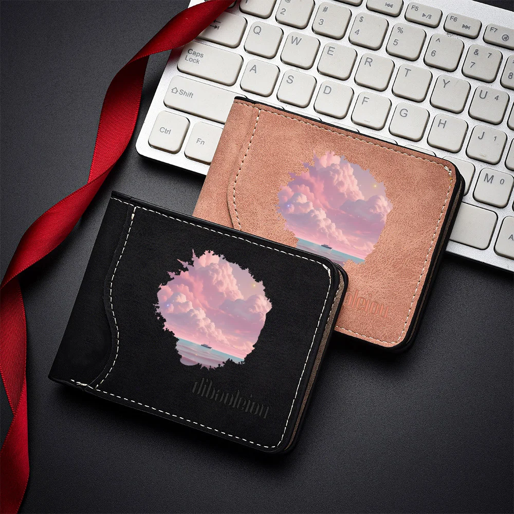 Portable Student Money Bag - High-quality Custom Printed Pattern Wallet - Multi-functional Short-style Men's Wallet