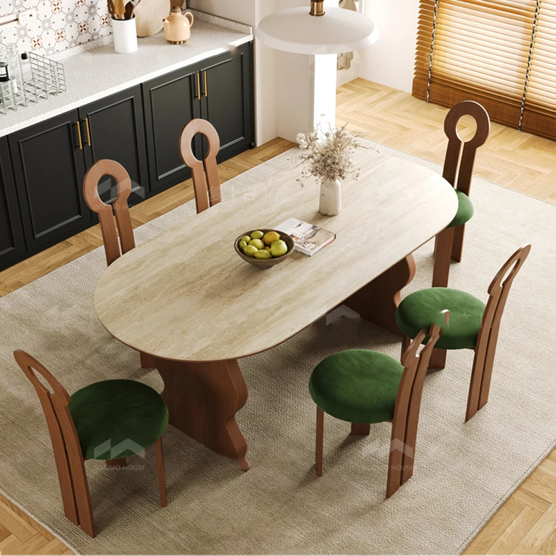 

Floor Party Dining Table Living Room Modern Unique Restaurant Dinner Table Center Kitchen Big Tavolo Da Pranzo Home Furniture