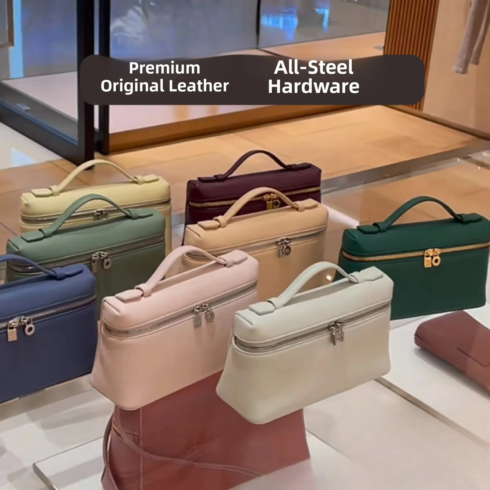 

Top Layer Cowhide Lunch Box Bag Single oulder Crossbody eup Pouch Handbag Women's Faion Accory Summer 2024