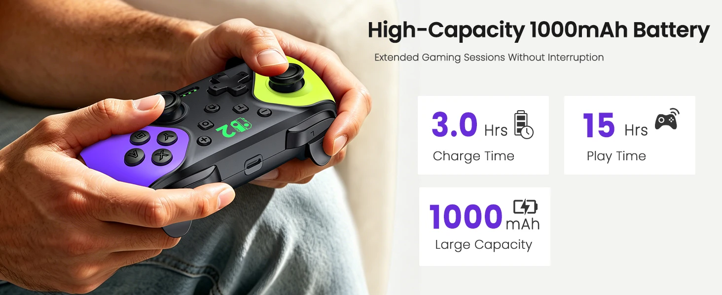 Dinofire Wireless Bluetooth RGB Controller for Nintendo Switch/Switch OLED/Lite Mobile Wired PC Gamepad Multi-Function Joystick