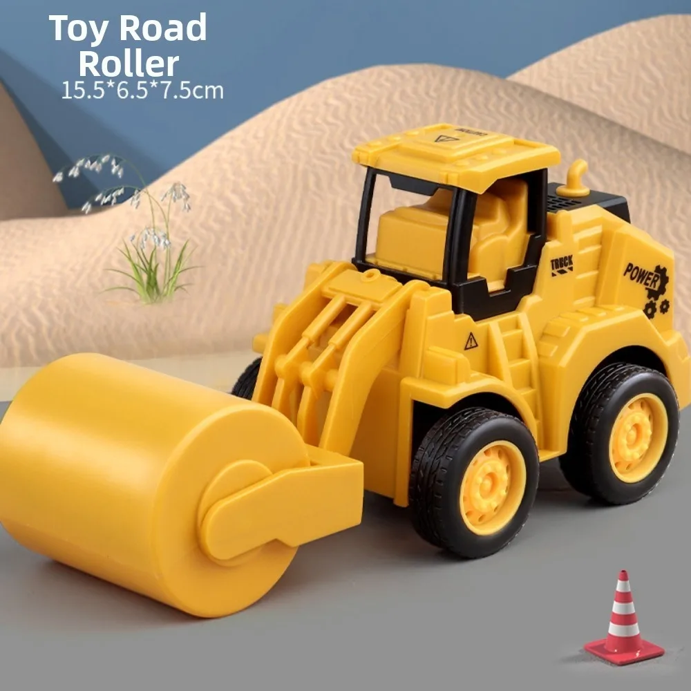 

Plastic Engineering Vehicle Model Yellow 6 Styles Press Sliding Press Car Excavator Roller Bulldozer Children Educational Toys