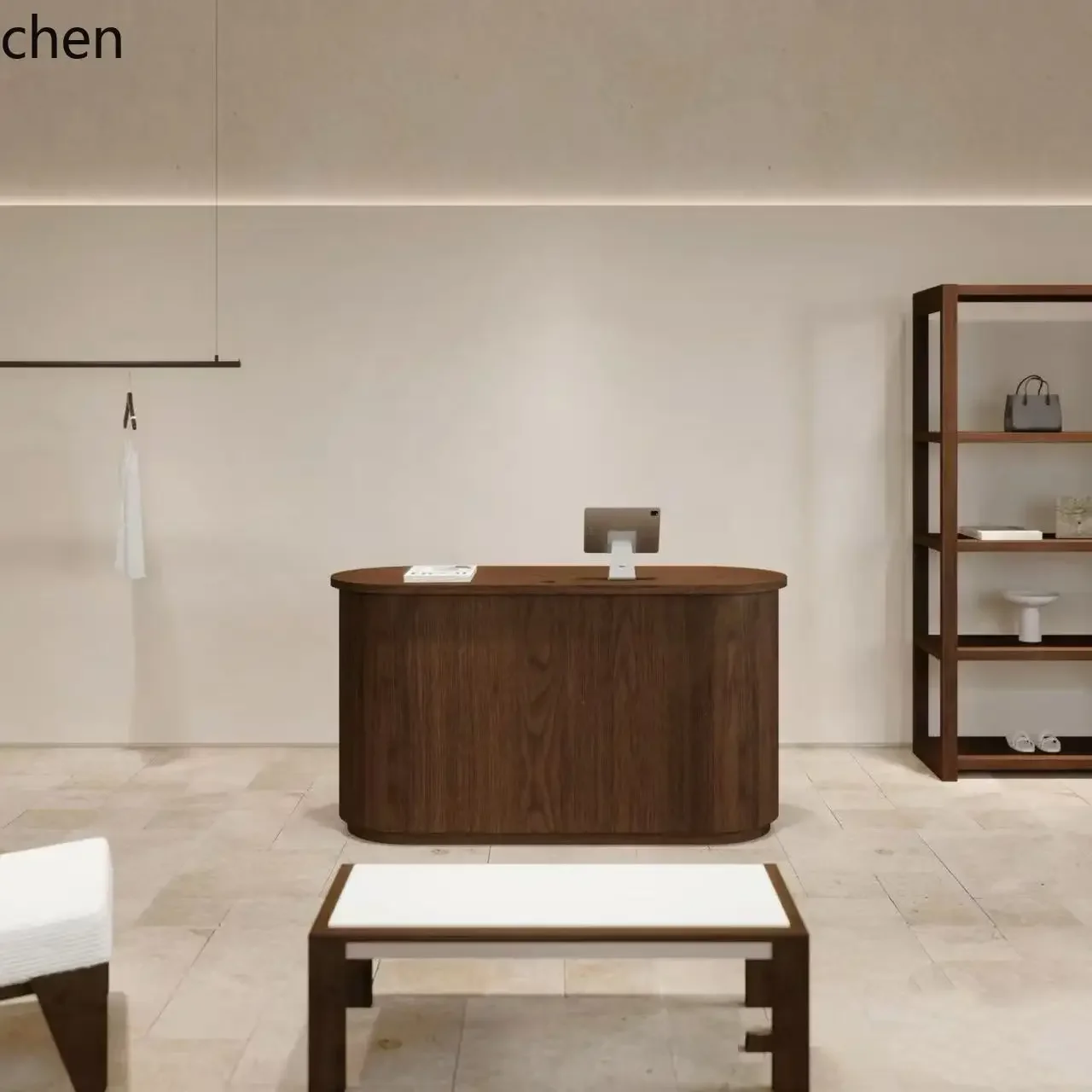 ZML Mostrador de tienda de ropa Mostrador de recepción Mesa de cajero de alta gama