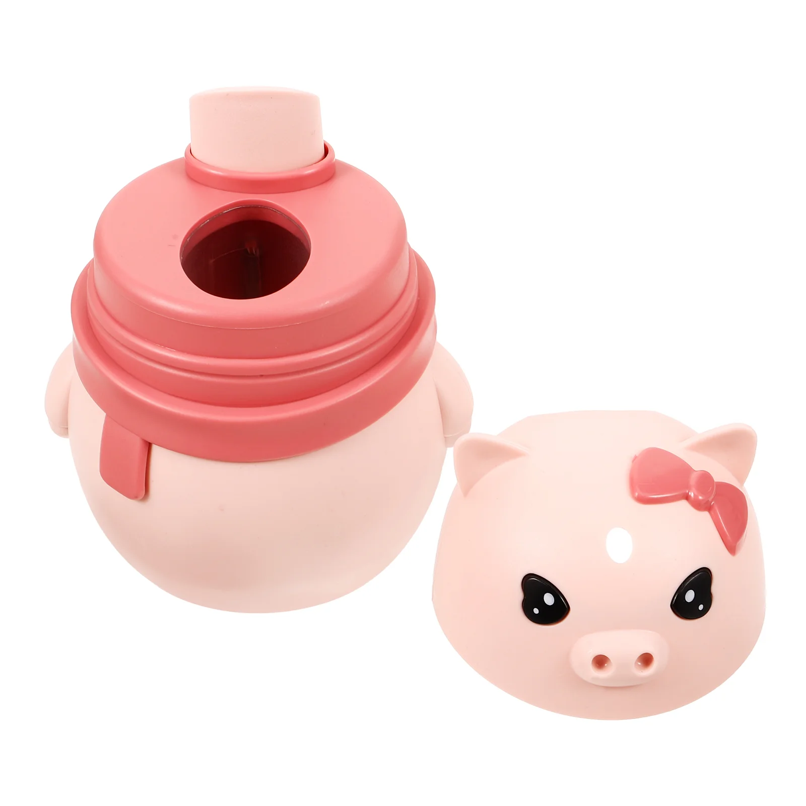 Cocktail Dispenser Cartoon Pig Toothpick Holder Case Plastic Container Shape Household Pink Home Pop-Up Automatic