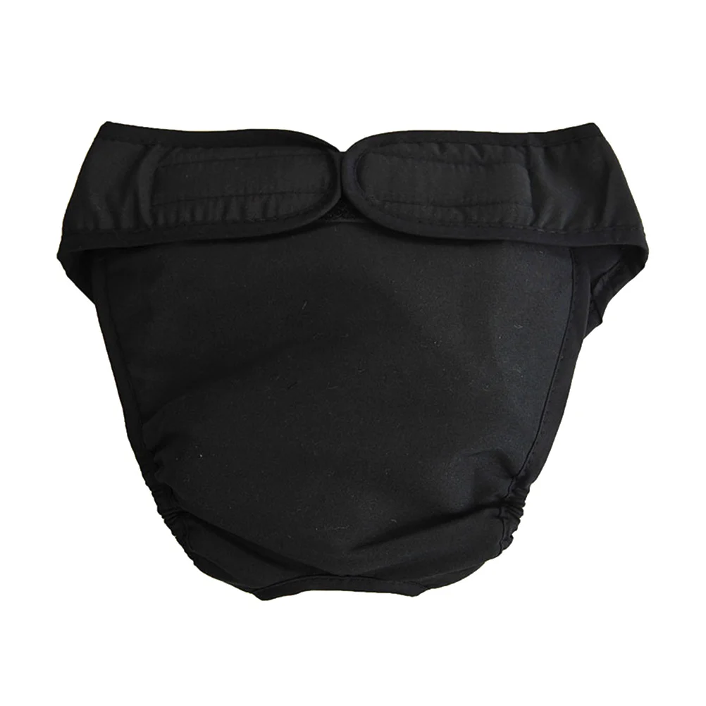 

2Pcs Female Dog Puppy Physical Pant Diaper Elastic Soft Fabric Washable Sanitary Underwear Red Black Size S for Heat