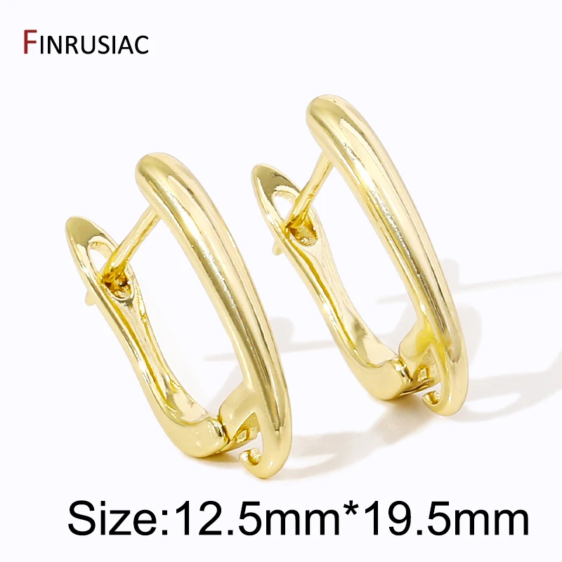 18K Vergoldete Messing-Ohrhaken, Glatte Ohrclips, Ohrverschlüsse, DIY-Zubehör für Damen-Ohrringe – Detail 19