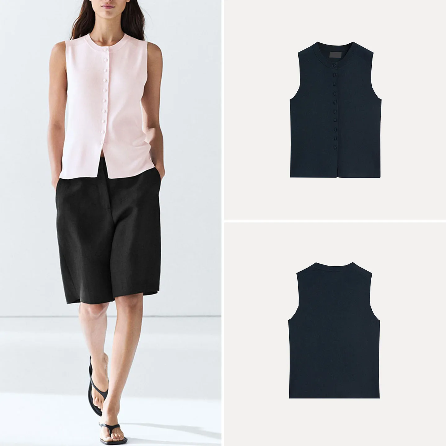 Women's Knitted Vest 2026 Autumn Fashion round Neck Sleeveless Button Casual Style Regular Fit Outerwear Non-Hat Chinese Origin