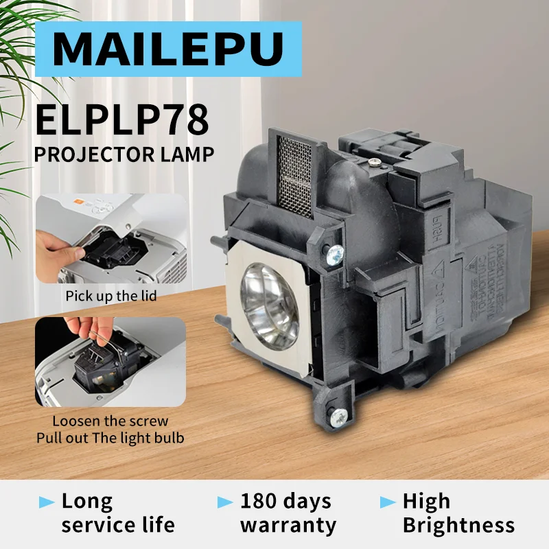 Mailepu Vervanging lamp Projector Lamp Met behuizing voor ELPLP96/V13H010L96 EB-W39 EB-W42 EB-X41 EB-W05 ELPLP88 ELPLP97