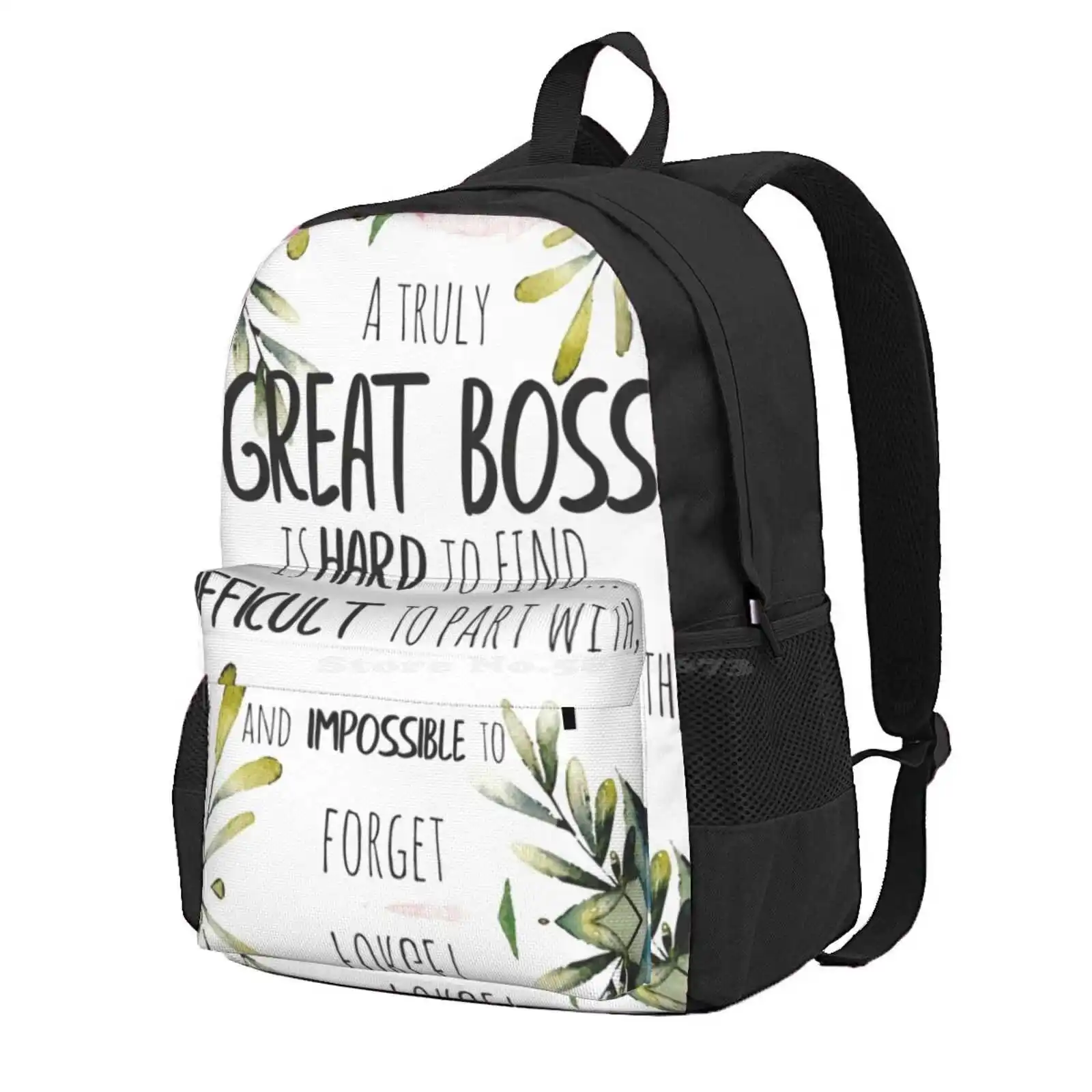 A Truly Great Boss Is Hard To Find - Boss Thank You Quote Farewell Gift Leaving Gift Idea Appreciation Gift Hot Sale Schoolbag