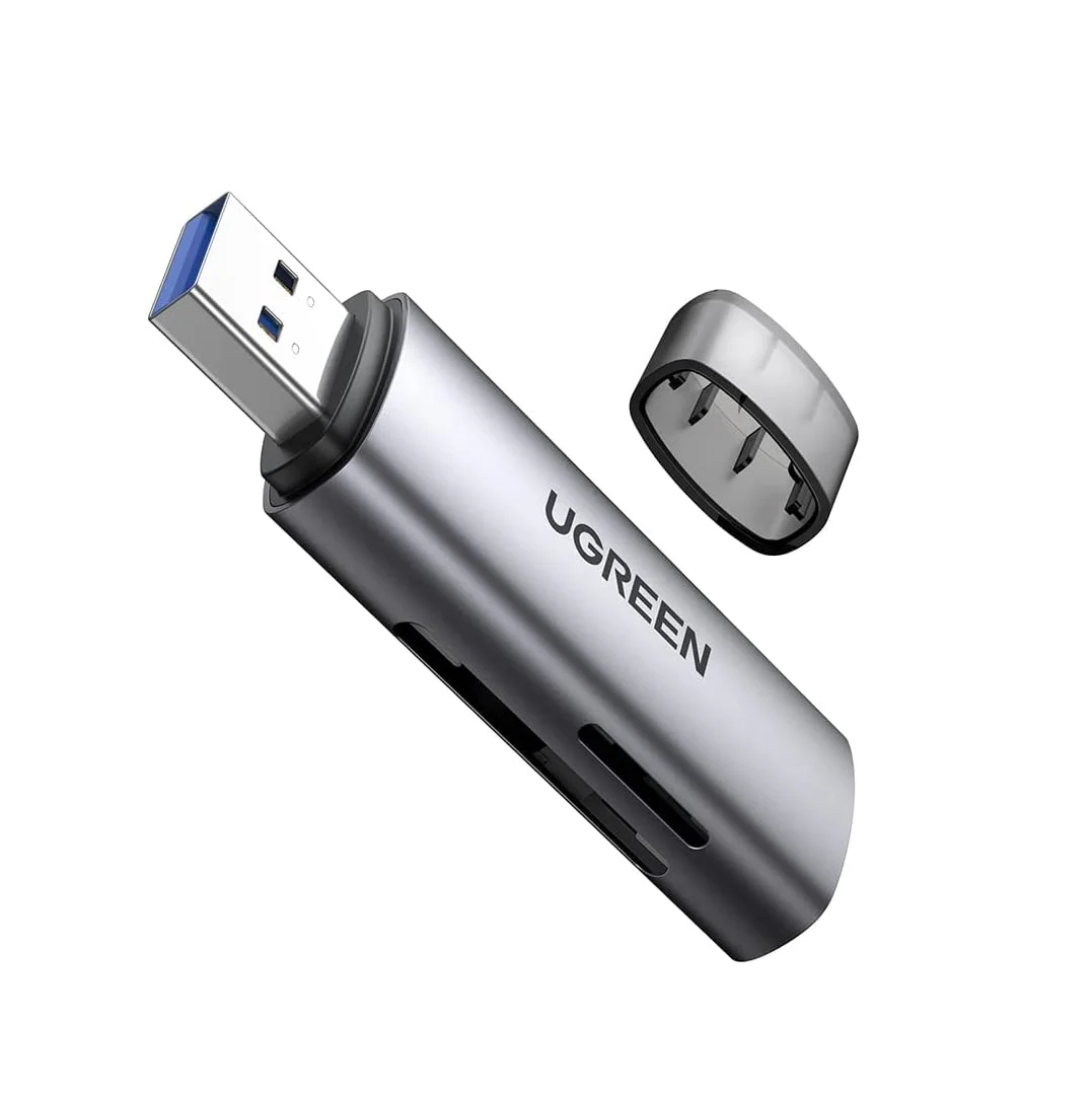 

UGREEN SD Card Reader USB 3.0 Memory Card Reader Adapter Aluminum Dual Slot