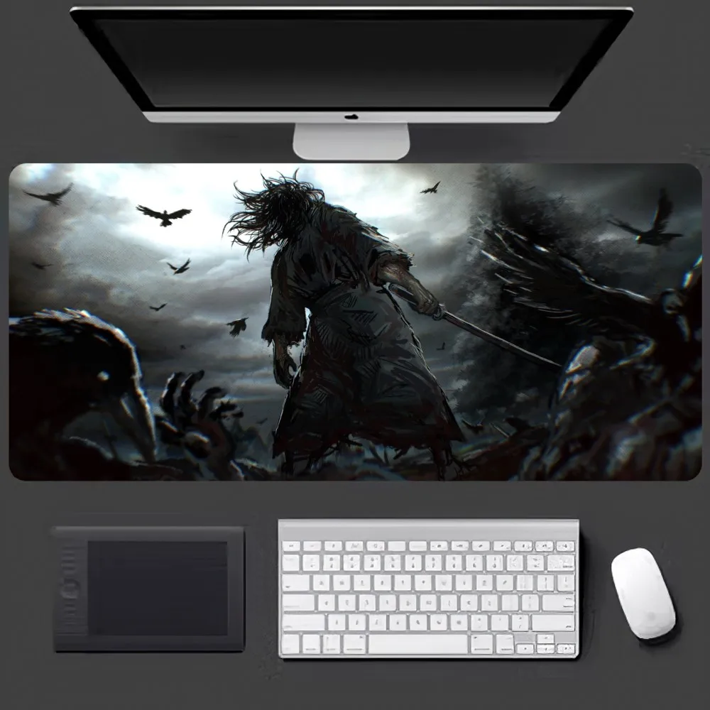 Grande Manga Mousepad para Gamer Computador, Mouse Mat, Teclado, PC, Vagabond