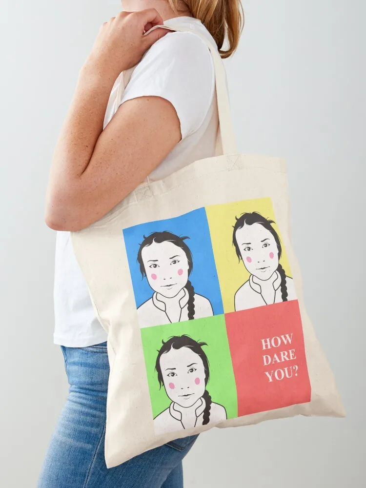 Greta Thunberg Tote Bag Lady bags shopper bags tote bags aesthetic shopping foldable