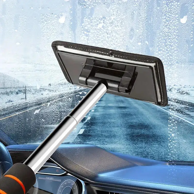 Car Front Windshield Defogging Brush Telescopic Long handle Car Household Glass Clean Brushes Dust Remover Tool