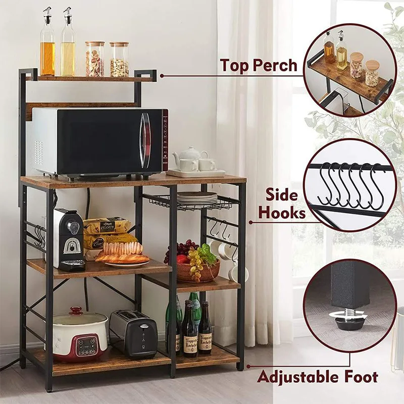 Cross-border kitchen rack, vegetable blue microwave oven rack, electrical shelf