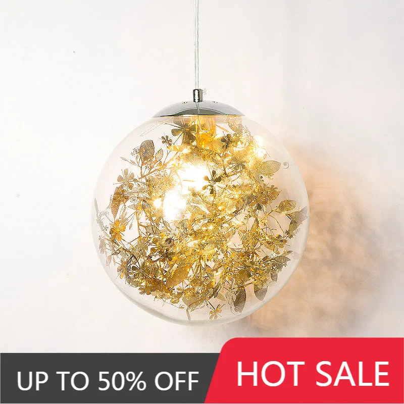 Modern Pendent Lamp Nordic Glass Hanging Led Lighting Fixture Simple Creative Bedroom Bedside Kitchen Room Decoration Chandelier