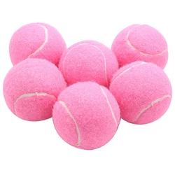 6Pcs Pack Rosa Tennis Bälle Tragen-Beständig Elastische Trainings Bälle 66Mm Damen Anfänger Praxis Tennis Ball Für club