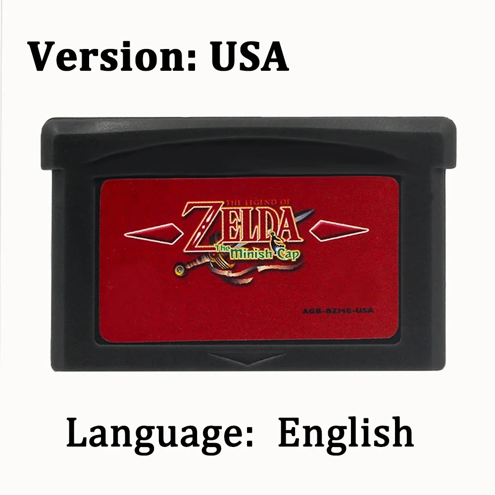 Hot Zelda GBA Game Card Cartridge 32 Bit Video Game Console Zelda Game Card Link To The Past Awakening DX Minish Cap image 3