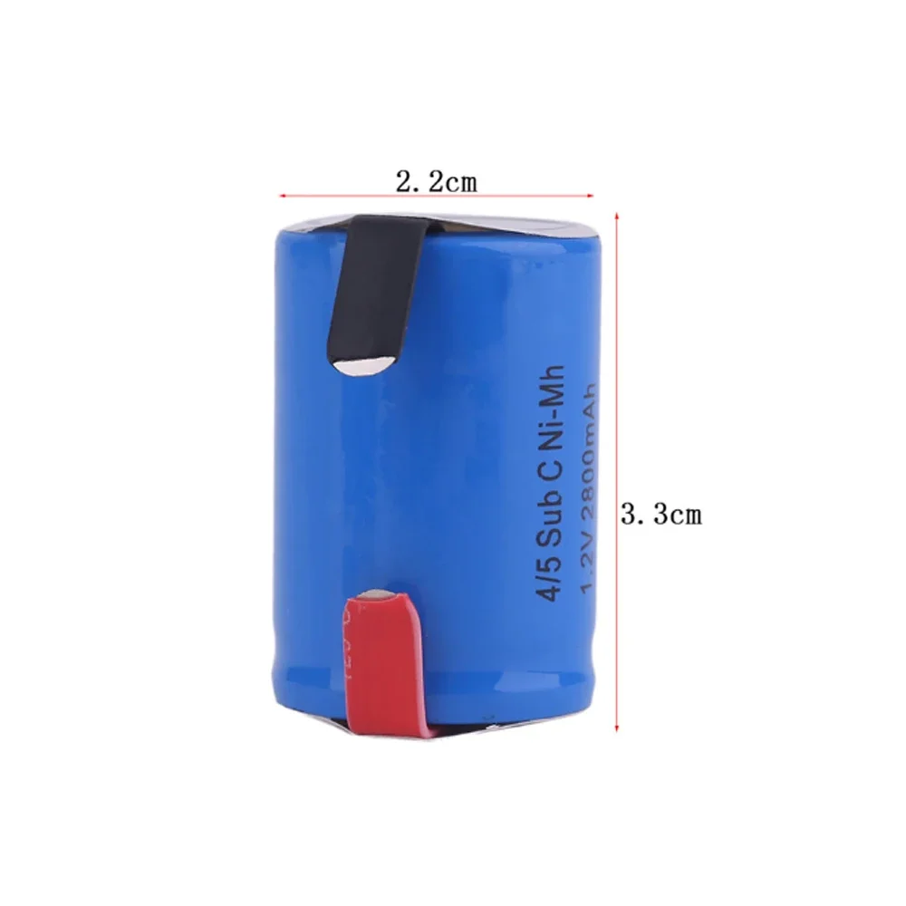 NEW 100% Original 2-40pcs 4/5 SubC Sub C 1.2V 2800mAh Ni-Mh Rechargeable Battery Blue Cell with Tab