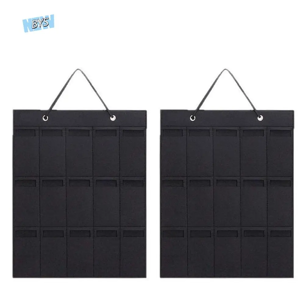 

2Pcs 15 Slots Sunglasses Display Hanging Bag Felt Wall-Mounted Eyeglasses Stand Holder Pocket Storage Dust Proof