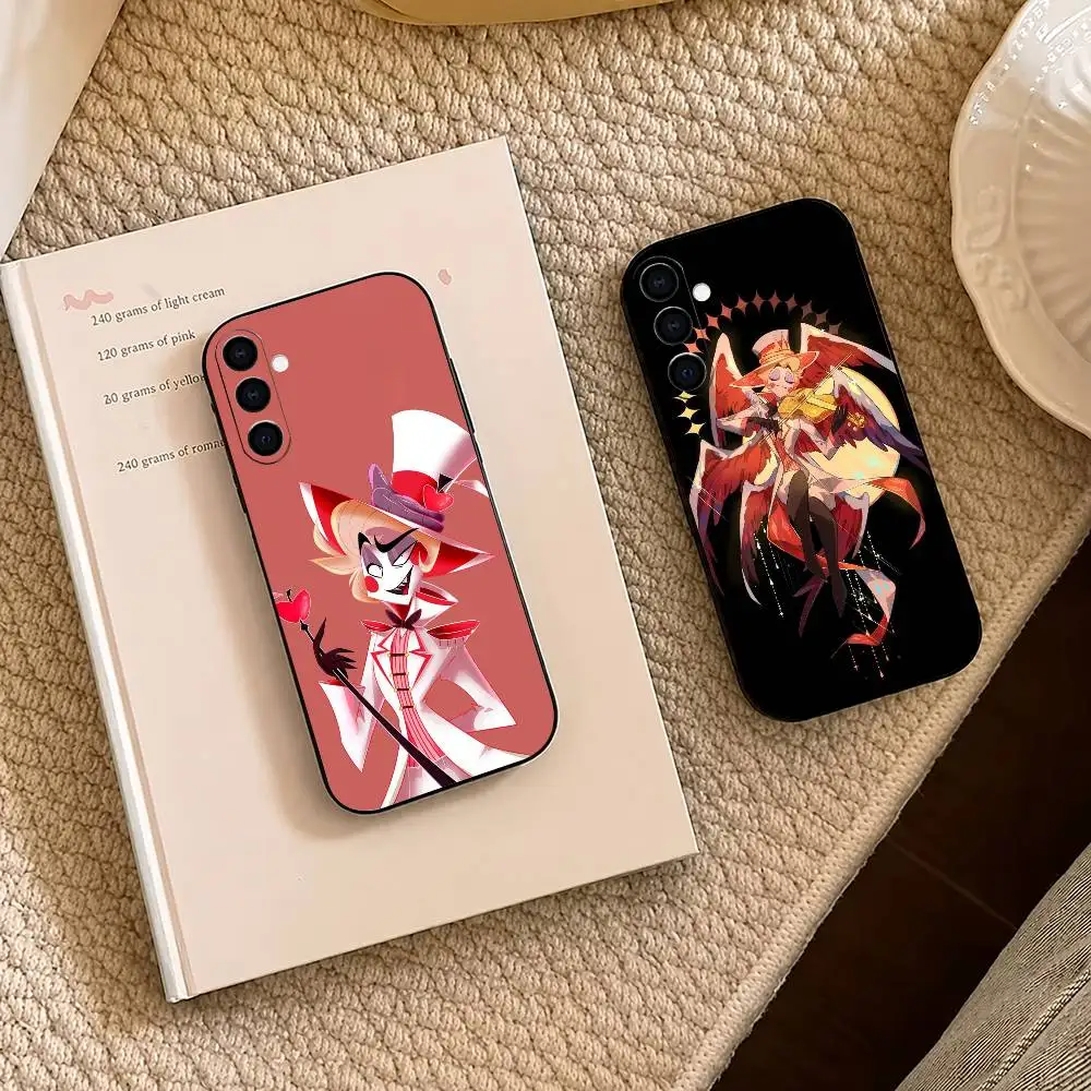 funny H-Hazbin Hotel N-Lucifer  Phone Case For Samsung A73 20,21s,22,31,32,52,53,72 Soft Black Shell