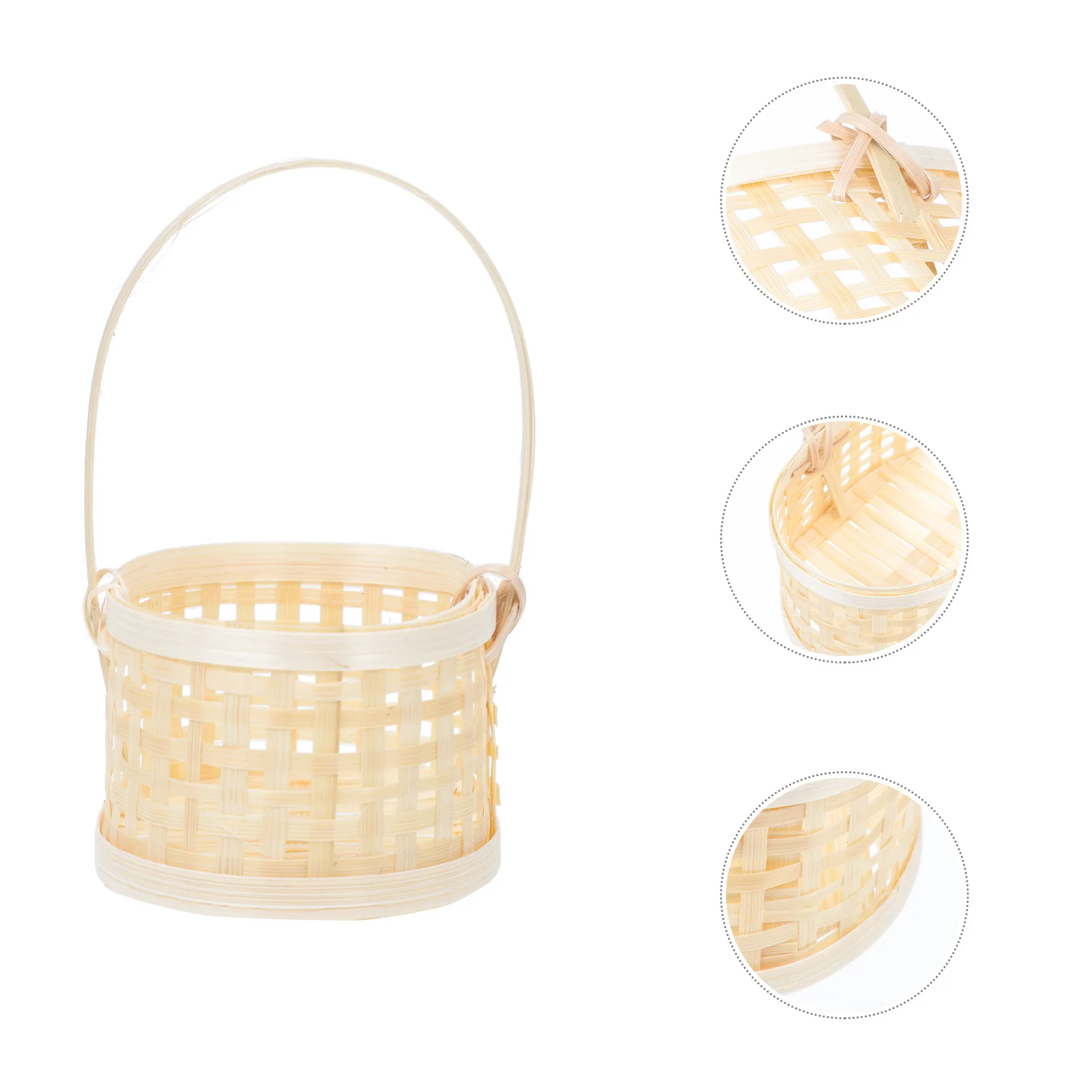 

2Pcs Decorative Mini Baskets Pastoral Style for Micro Landscape DIY Projects Home Office Party Props Decorative Mini Baskets