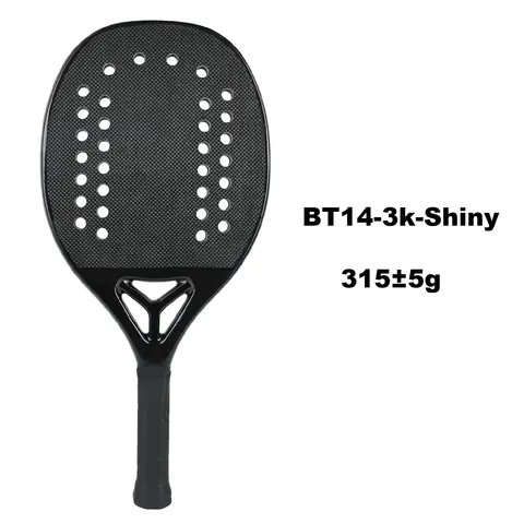 12K Carbon Fiber Beach Tennis Racket EVA Soft Memory Foam Core Black Beach Tennis Racket