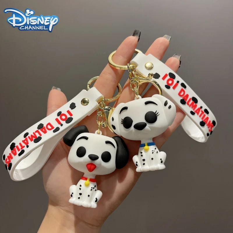 Disney Keychains 101 Dalmatians Cartoon Cute Dog Figure Keyring Kawaii Ornament Birthday Christmas Gifts for Kids Friends Toys