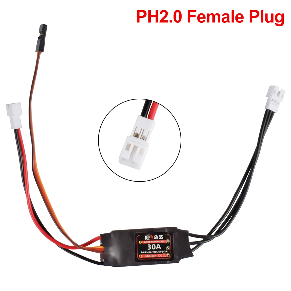 9IMOD AM32 Brushless ESC 30A 40A Mini ESC 2-4S Electronic Speed Controller USBLink RC Boat 1/18 1/24 Crawler Car Axial SCX24