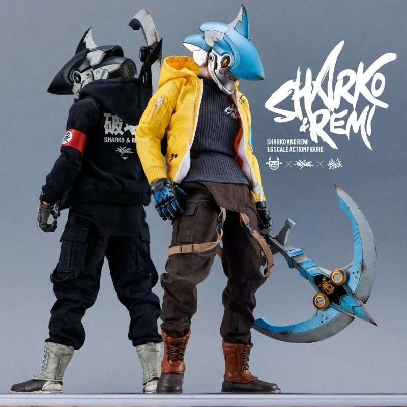 1/6 Collectible Devil Toys Scale Sea Guardian Sharko&Remi Ocean King Shark Soldier Action Figure Body Full Set for Fans