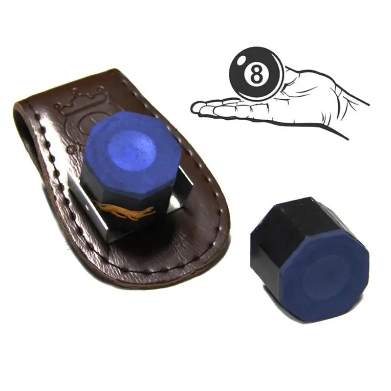 Magnetic Chalk Bag Chalk Holders For Billiards Cue Magnetic Belt Clip Compact And Delicate Stitching Billiards Accessories