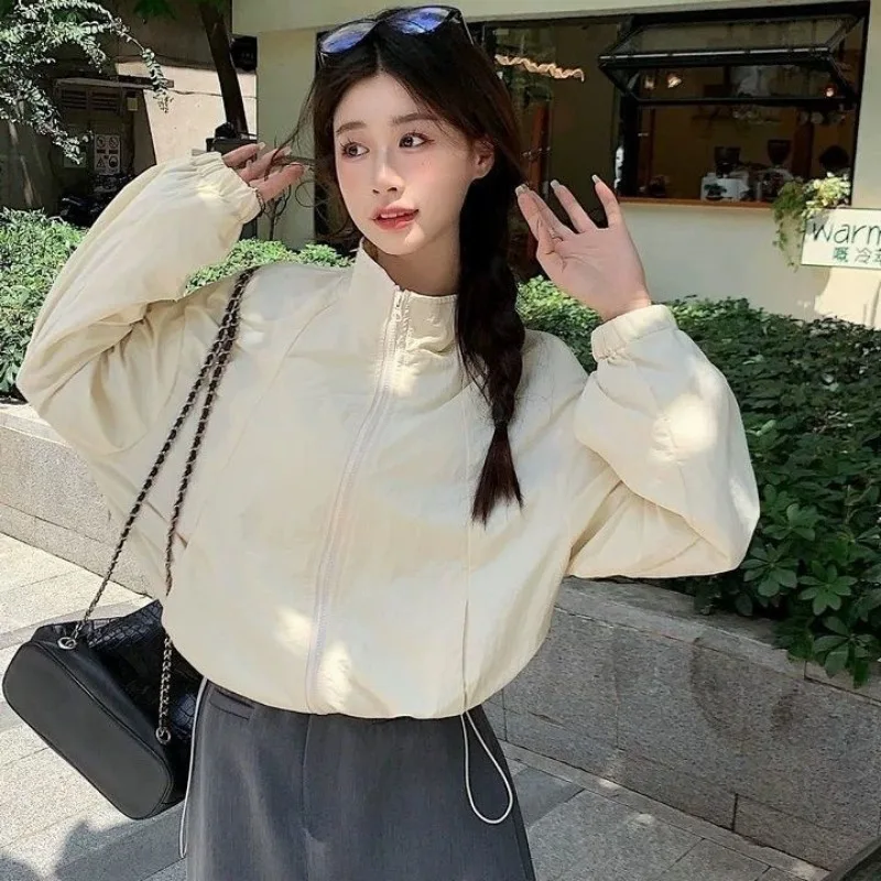 

Женская оверсайз 2024, шикарная повседневная корейская ветровка в стиле Харадзюку, пальто на молнии, уличная одежда, осенняя верхняя одежда, новинка